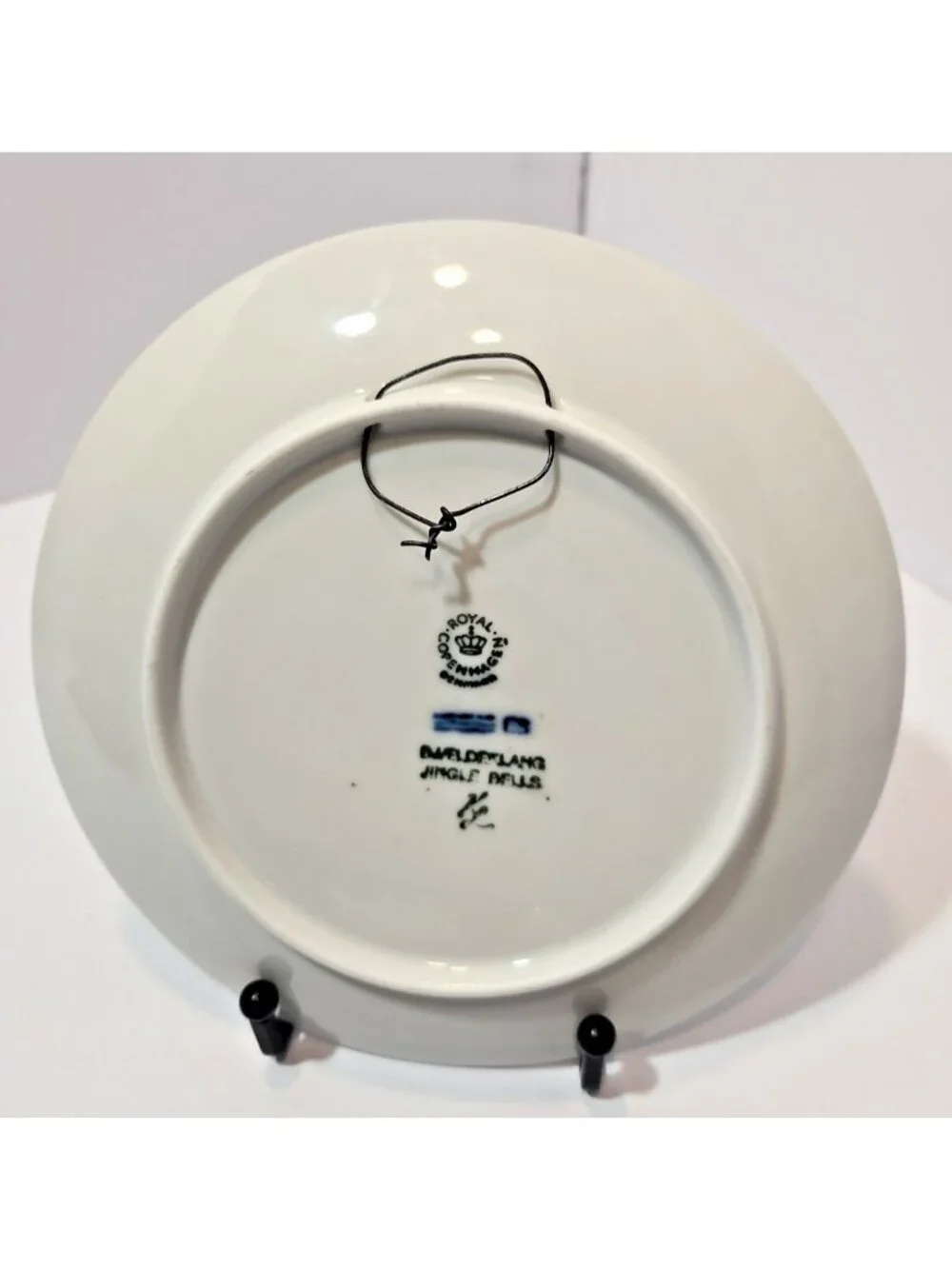 Vtg 1984 Royal Copenhagen Jingle Bells Collector Plate Denmark Blue White